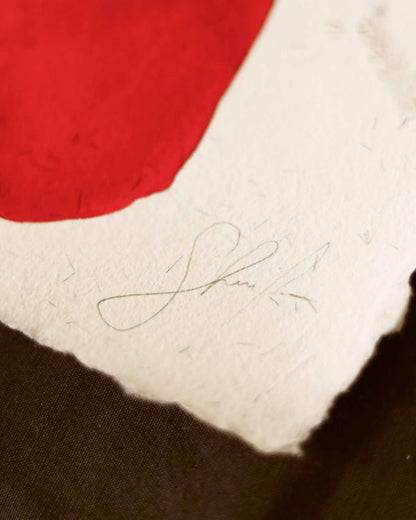 Red Torso Num 3. Original figurative drawing - dypter signature