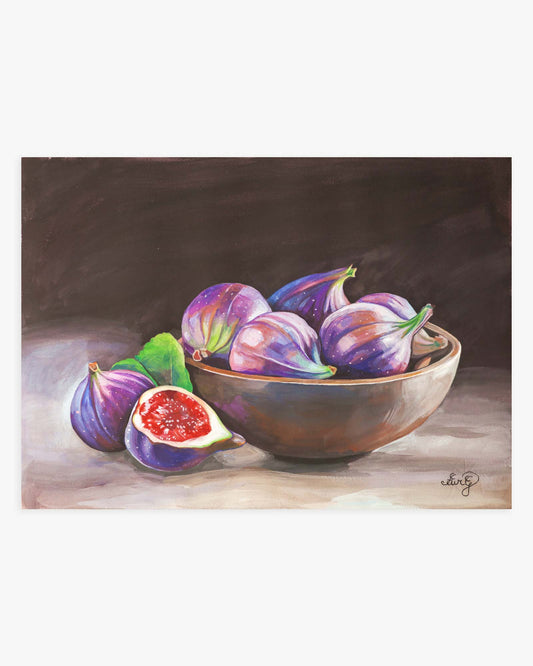 Still life with figs. Original drawing