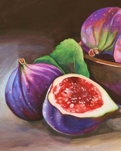 Still life with figs. Original drawing - fragment 2