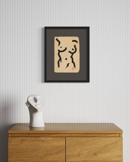 Eluding images №1. Original figurative drawing - in an interior